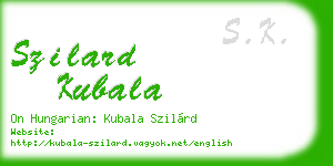 szilard kubala business card